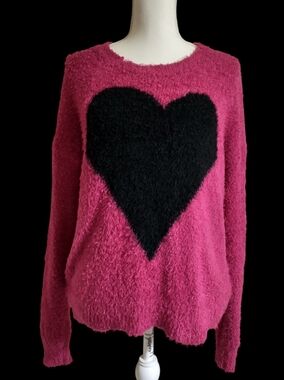 Fuzzy Heart Sweater